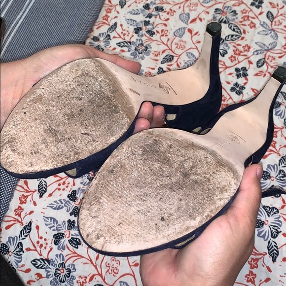 Chic Navy Blue Strappy Heels - Picture 8 of 8